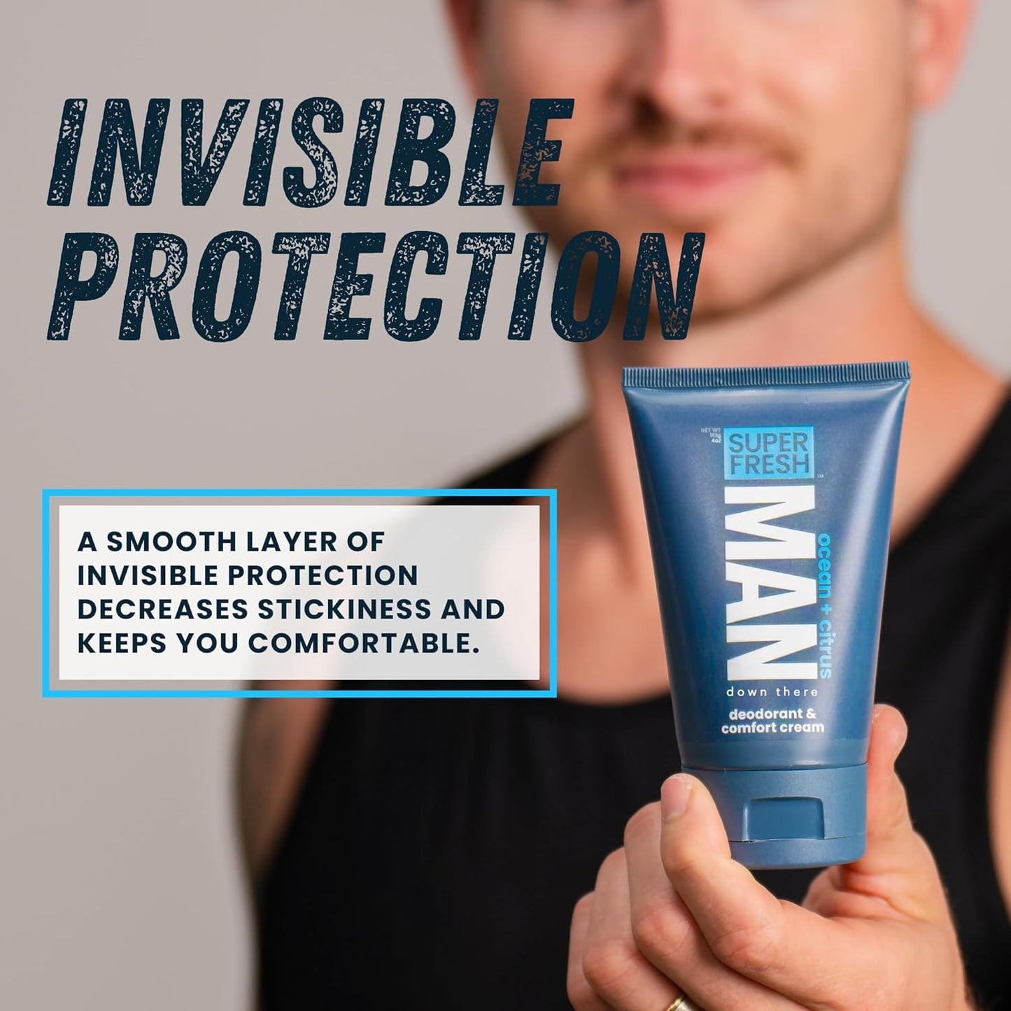 Super Fresh Ball Deodorant Lotion for Men Aluminum Free Hygiene Cream for Groin Butt and Body Controls Odor Reduces Chafing Twin Pack 4 oz Tubes for Daily Freshness Comfort and Sweat Protection