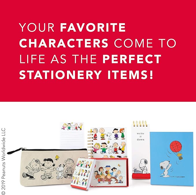 Graphique Magnetic Notepad - Peanuts Gang Grocery and Shopping List - Fun Decorative To-Do List - Perfect House Warming Gifts - 100 Tear off Sheets (4" x 9.25" x .5")