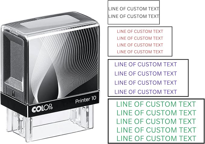 8 Lines Customized Stamp - 20 Font Options - Name Stamp - Return Address Stamp - Wood Handle or Self-Inking (Large)