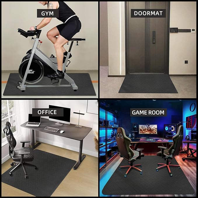 Office Chair Mat for Hard Floor, 63"x51" Large Computer Chair Mat, Multi-Purpose Desk Floor Protector for Work, Home, Gaming