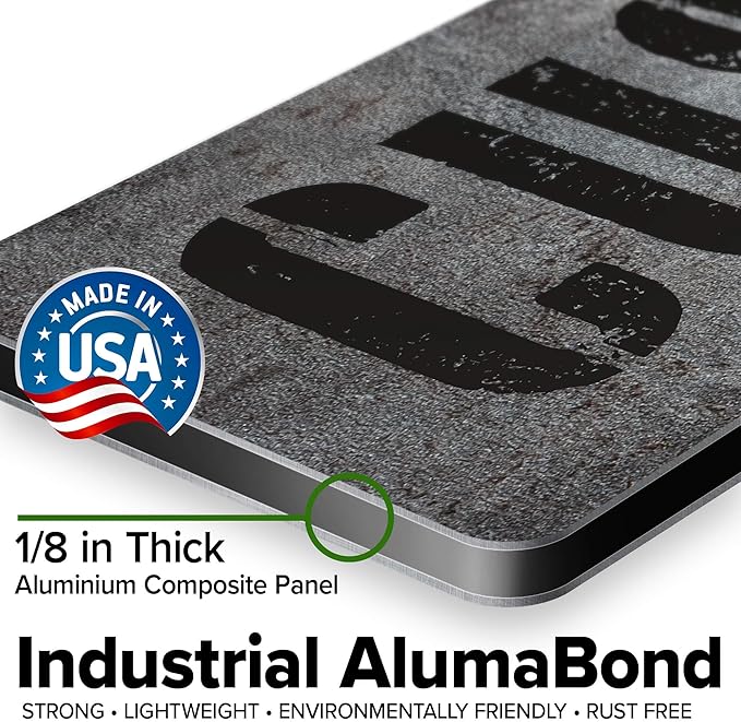 Custom Sign, Custom Street Sign, 11 Font Colors, 13 Font Styles, 4 Hole Options, 22 Sizes, 6x30 Inches, Rust Free DiBound, Fade Resistant, Made in USA by My Sign Center (Grunge Metal)