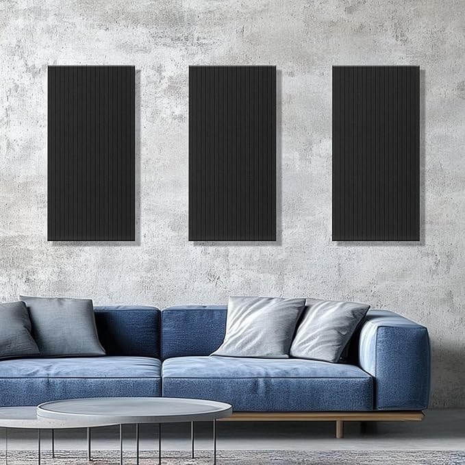 AUTORIFIC Acoustic Panels,10 Pack Sound Panels Noise Reducing for Walls,47.2"x23.6"x0.35" Soundproof Wall Panels,High-Density Acoustic Wall Panels,Decorative Wall Sound Absorbing Panel,Black