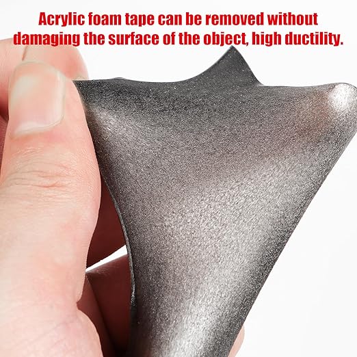 Double Sided Tape Heavy Duty, Waterproof Mounting Foam Tape, 36.5ft Length, 0.4in Width, High Temperature Resistant Adhesive Tape for Car, LED Strip Light, Office Decor, Uses 3M VHB 5952 Raw Material