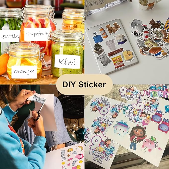 BESTEASY Sticker Paper 8.5" x 11" Full Sheet Label Stickers for Laser & Inkjet Printers, Self-Adhesive Paper Shipping Labels (2000 Sheets,2000 Labels)