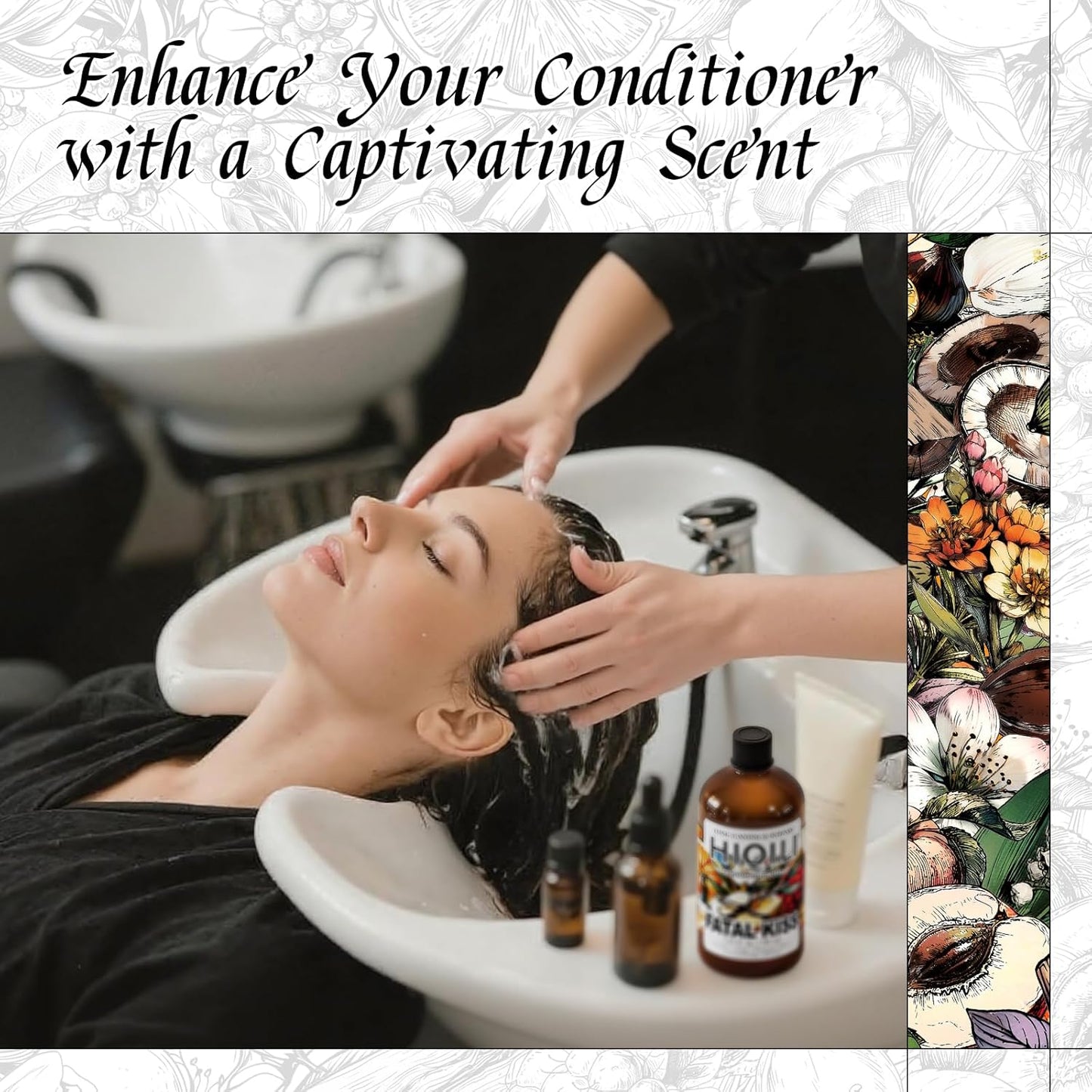 HIQILI Fatal Kiss Fragrance Oil, Tuberose & Plum Scents, for DIY Soap, Candle & Scented Sachets Making, Add to Shampoo & Laundry Detergent - 5.07 Fl Oz