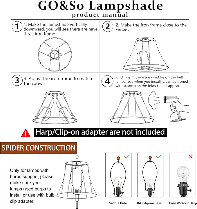 GOSO Medium Blue Scalloped Lamp Shade Set of 2, Replacement Braids with Petal Edges,6×13×9.8 Inch Spider Lamp Shade for Table Lamp,Floor Lamps Easy Assembly, Bell Shades for Living Room Art Decor