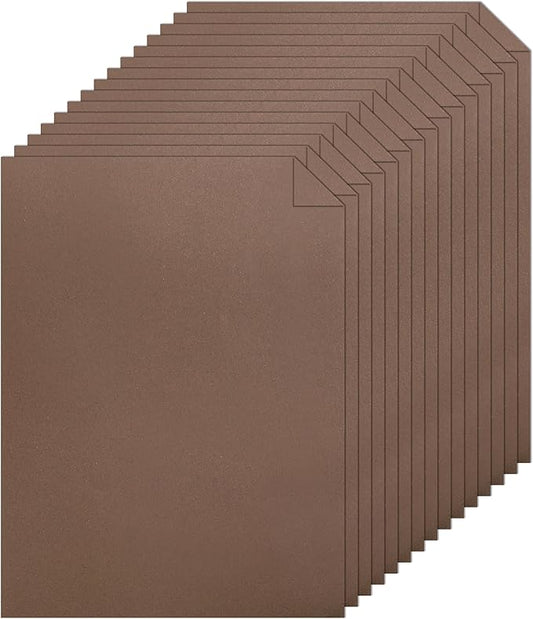 Silunkia 120 Sheets Coffee Color Cardstock 8.5 x 11 Printer Paper, 250gsm/92lb Dark Brown Card stock for DIY Cards Making, Crafting, Thank You Cards, Invitations, Menus, Mailing