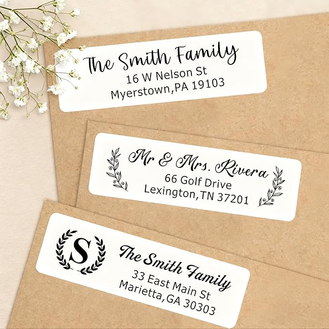 EDSG Personalized Return Address Labels, Custom Address Stickers on Sheets, Custom Address Stickers (99-990 Labels) (495)