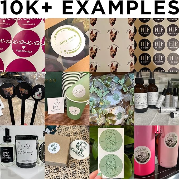 Custom Personalized Labels - Custom Stickers with Any Design, Logo, Text; Business Logo, Thank You Labels; 100 Scalloped 4.5"x4.5" Labels