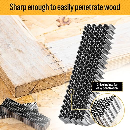 meite Corrugated Fasteners MC138 25 Gauge 1-Inch Crown 3/8-Inch Length Corrugated W Fastener Staples 5000 PCS/Case (1 Case)