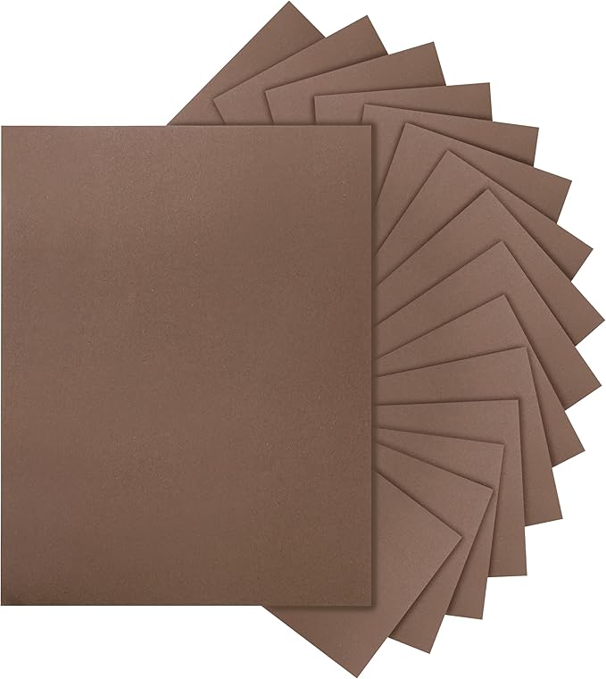 Silunkia 300 Sheets Coffee Cardstock 8.5 x 11 Christmas Paper, 75lb Premium Dark Brown Paper Card Stock for DIY Cards Making, Thank You Cards, Invitations, Birthday Decorations