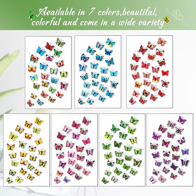 50Packs Butterfly Thumb Tacks Decorative Push Pins Cute Thumb Tacks Red Pushpins for Cork Board Thumbtacks for Hanging for Board Bulletin Wall in Cubicle Office Cubicle Decor Decorations