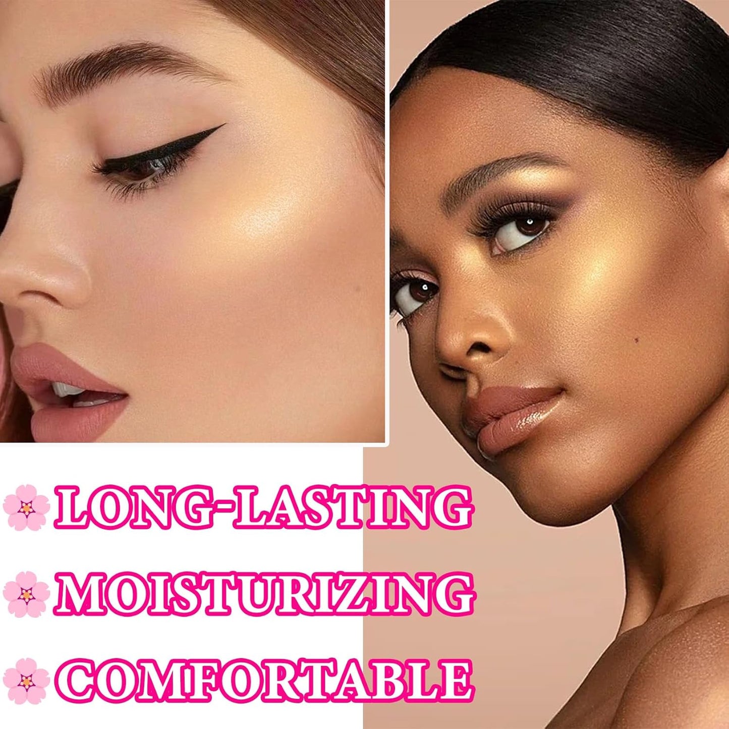 Cream Contour Stick,Shimmer Stick Long Lasting Non-greasy Cream Contour Bronzer Stick,Lightweight Concealer Waterproof Face Contouring Makeup Pen for Women(03#)