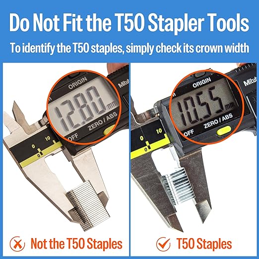 meite 21 Gauge Upholstery Staples, 1/2-Inch Crown with 3/8-Inch Length Galvanized Heavy Duty Staples for Staple Guns MT8016, MT8016S, and MT8016SLN (10 Boxes)