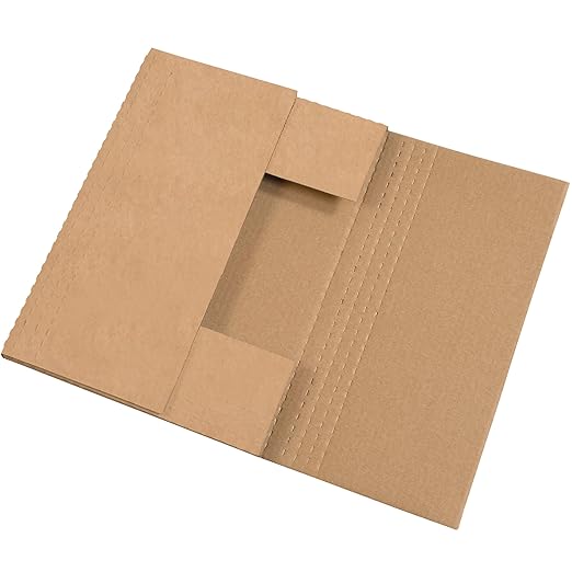 Tape Logic TLM18122BFK Easy-Fold Mailers, 18" x 12" x 2", Kraft (Pack of 50)