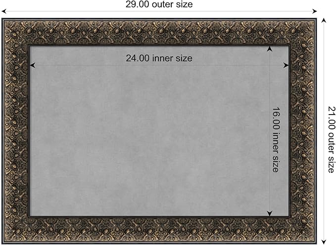 Amanti Art Black Framed Magnetic Board 21x29 Medium Vision Board for use with Magnets, 100% Metal Sheet to Display Items as Office Decor or for Home Organization in mudroom, Kitchen or Kids Room