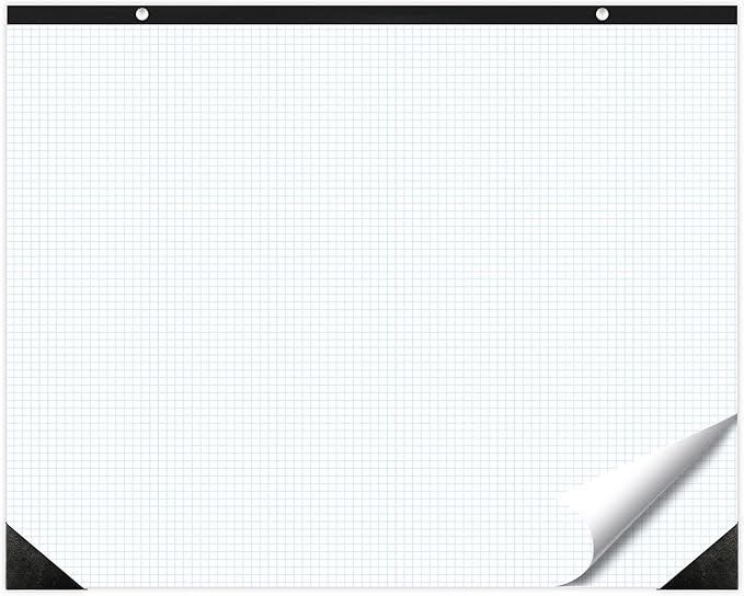gisgfim Large Engineering Graph Paper 22x17 in Sturdy Graph Desk Pad 1/4 in Quad Grid Blueprint Paper Giant Drafting Pad Sketching Graph Paper for Engineer Architect Designer Mathematician Draftsman
