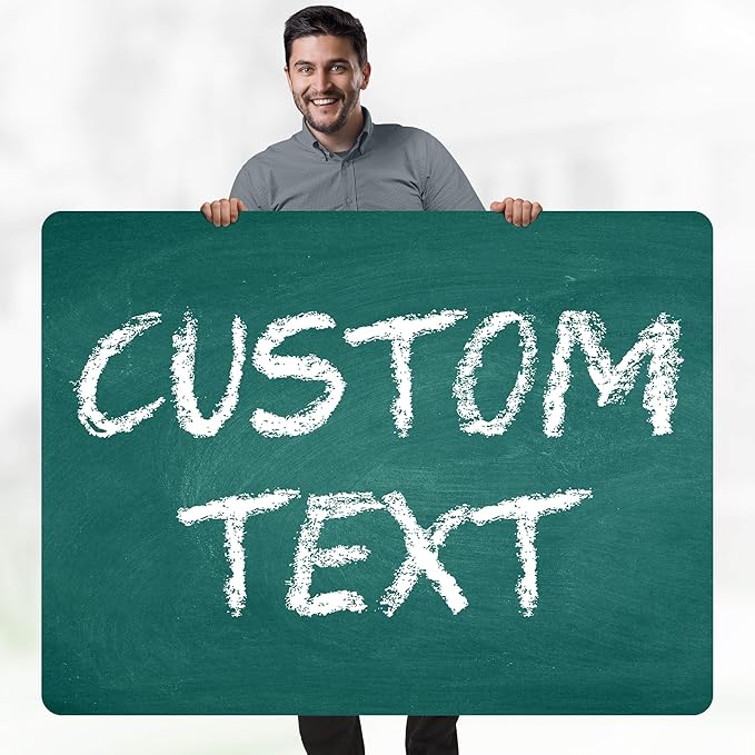 Custom Sign, Custom Street Sign, 11 Font Colors, 13 Font Styles, 4 Hole Options, 22 Sizes, 36x48 Inches, Rust Free DiBound, Fade Resistant, Made in USA by My Sign Center (Chalkboard Green)