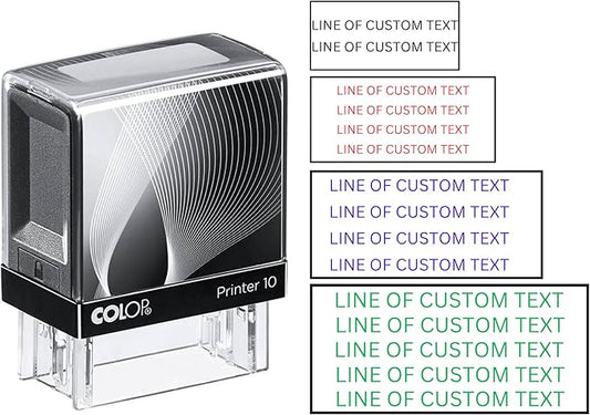 5 Lines Customized Stamp - 20 Font Options - Name Stamp - Return Address Stamp - Wood Handle or Self-Inking (Medium)