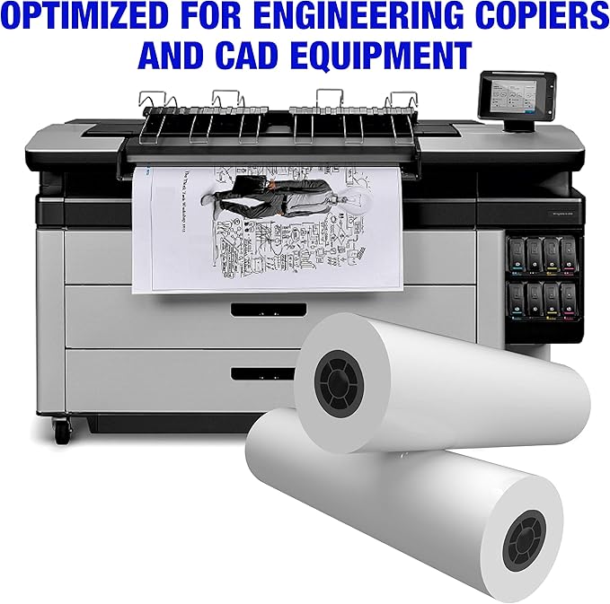Alliance Wide Format Paper Rolls Bond Engineering (20lb | 90 Rolls, 12 In x 500 Ft | 3" Core)