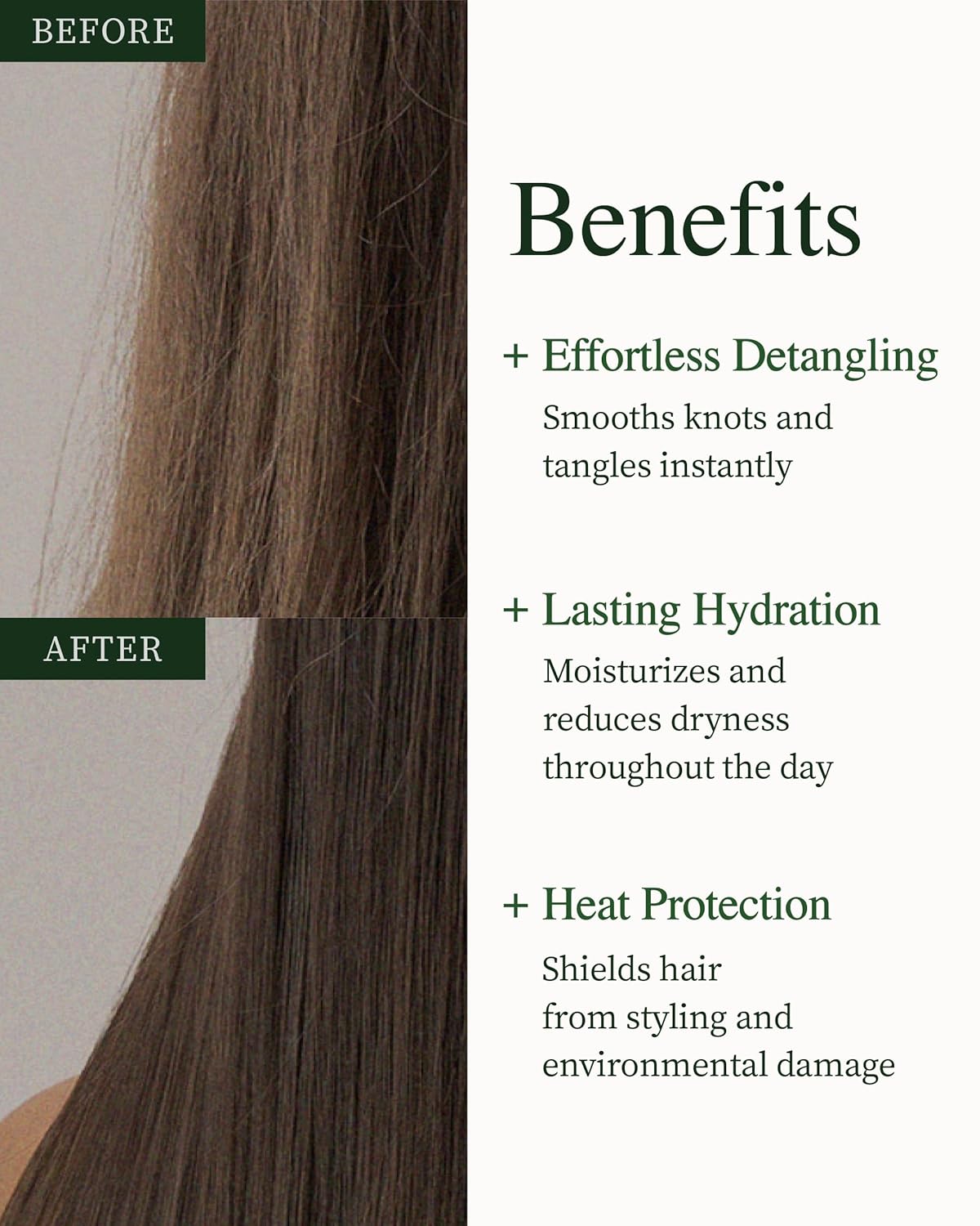 YADAH Detangled Leave-In Cream Mist, 5.07 Fl oz | Non-Greasy Hydration with Ceramide NP, Jojoba Oil & Keratin | Restores Shine, Repairs Damage, Prevents Frizz for All Hair Types