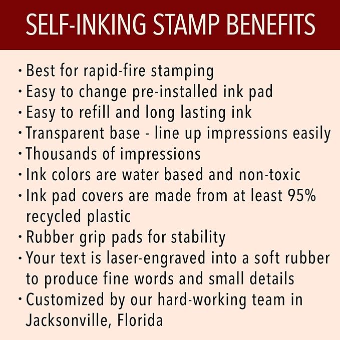 The Duncans Personalized Self-Inking Address Stamp | Envelope Return Address Stamp for Couples and Families | Custom Rubber Address Stamp (Large)