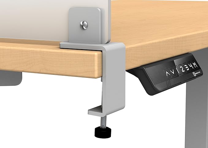 Desk Divider for Students and Desk Privacy Panel. Office Partitions and Ideal Cubicle Light Shield. Frosted Acrylic Clamp-on Desk Partition - 17” W x 18”H Divider