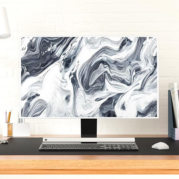 Baocicco Abstract Gray Marble Waterproof 70 Inch Television Cover Anti-Static Dustproof Protective Television Covers for TV Screen Abstract Modern TV Dust Cover for Home LED LCD OLED TVs