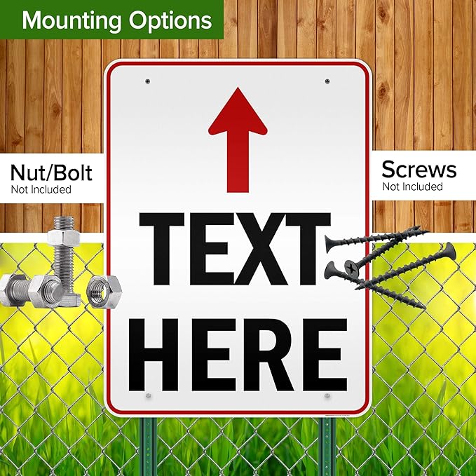Custom Arrow,Custom Directional Sign, Up Arrow,36x48 Inches, Reflective, Rust Free DiBound, Fade Resistant, Made in USA by My Sign Center