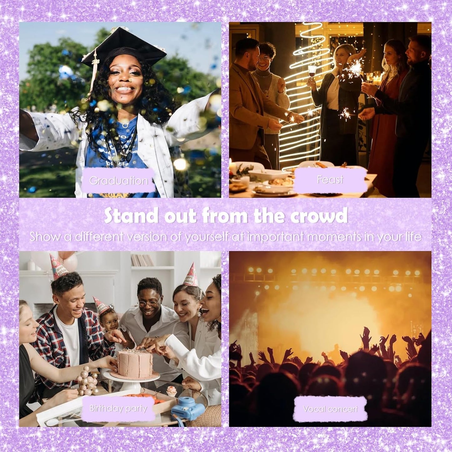 Yosca Body Glitter Spray, 30ML Loose Body Shimmer Powder Hair Spray Silver Glitter Sparkle Highlighter Makeup Festival Accessories for Rave Clothes Hair Face Nail Art