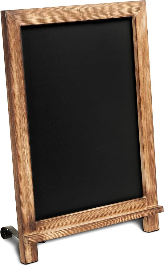 Rustic Torched Tabletop Chalkboard Sign/Hanging Magnetic Wall Chalkboard/Small Countertop Chalkboard Easel/Kitchen Countertop Memo Board / 12" x 17" in. Weddings, Birthdays, Baby Announcements