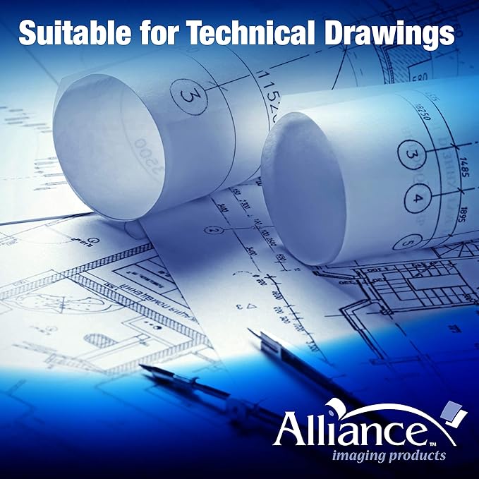 Alliance Wide Format Paper 30” x 500’ Rolls Bond Engineering 92 Bright 20lb - 80 Rolls per Pallet with 3” Core
