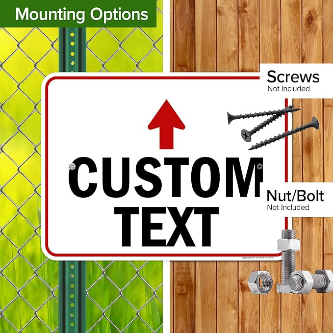 Custom Arrow,Custom Directional Sign, Up Arrow,18x24 Inches, Rust Free .063 Aluminum, Fade Resistant, Made in USA by My Sign Center