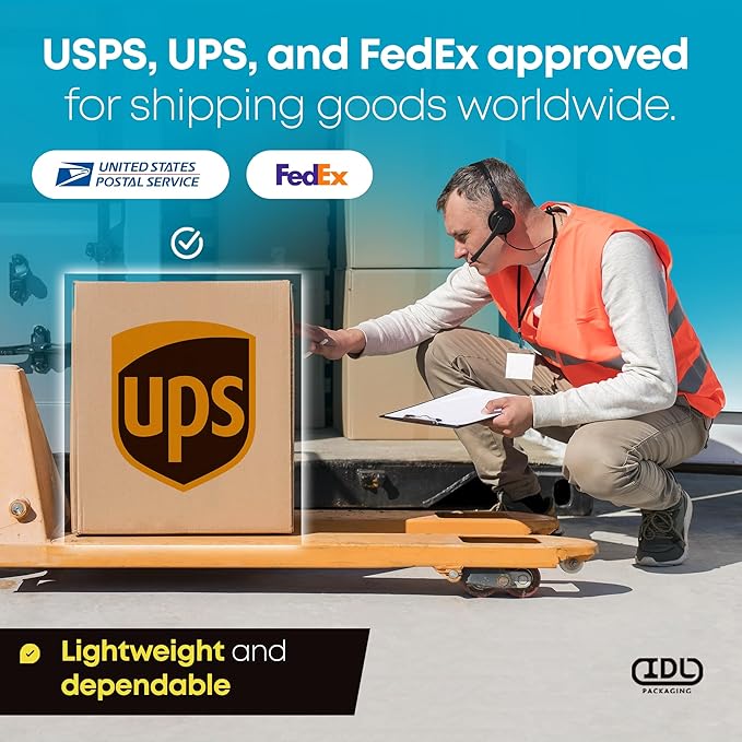 Tall Moving & Shipping Boxes 4"L x 4"W x 24"H (25-Pack) - Extra Strength 200 lb vs Regular - Corrugated Boxes for Packaging Moving - Durable Box for Shipping - Eco Shipping Box by IDL Packaging
