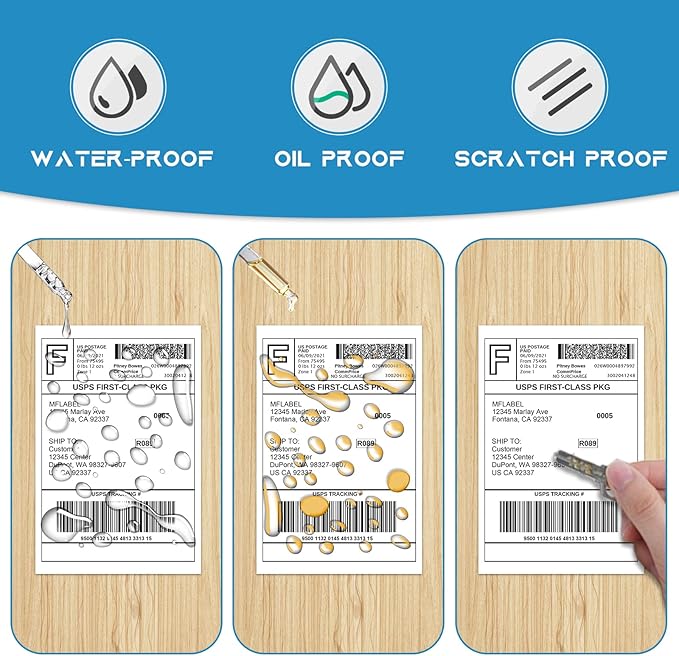 MFLABEL 4x6 Thermal Shipping Labels - 80 Rolls of 250, Perforated & Smudge-Proof Direct Thermal Labels Compatible with Rollo, Zebra, for Amazon UPS FedEx Shopify