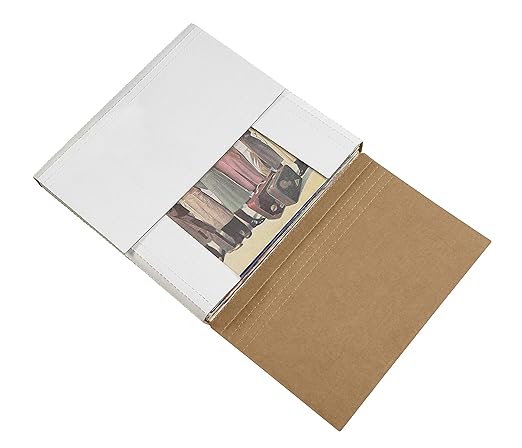 Tape Logic TLM2BK Easy-Fold Mailers, 12 1/8" x 9 1/8" x 2" White (Pack of 50)