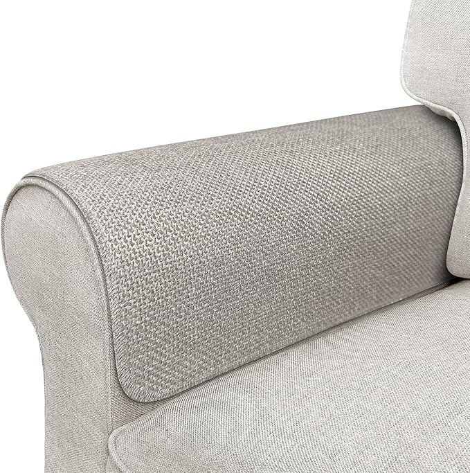 Couch Arm Covers, Waterproof Armrest Cover for Sofa, Armchair, Loveseat, Non-Slip Recliner Arm Cover, Sofa Arm Covers, Headrest Covers, Arm Chair Covers Set of 2 (Taupe, 24"×20")
