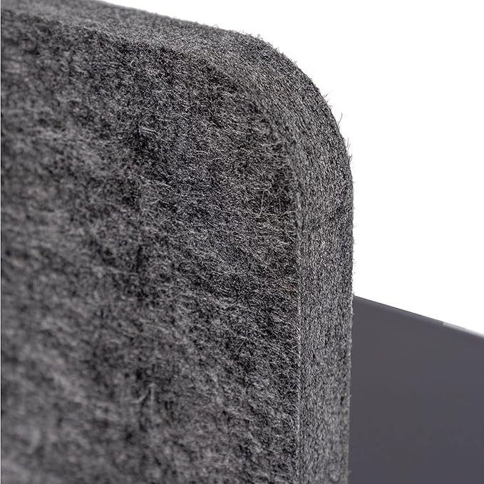 ReFocus™ Raw Clamp-On Acoustic Desk Divider – Reduce Noise and Visual Distractions with This Lightweight Desk Mounted Privacy Panel (Anthracite Gray, 47.25" x 16", 23.6" x 16", & 23.6" x 16")