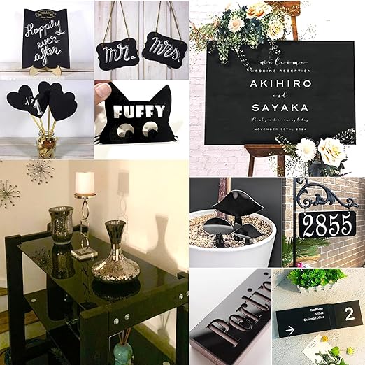 4 Pieces Black Acrylic Sheet, 12 x 12 Inch 1/8 Inch Thick, Black Cast Plexiglass Sheets for DIY Display, Handcraft, Home Decor, Painting, Display Stand, Photo Frame, Easy to Cut