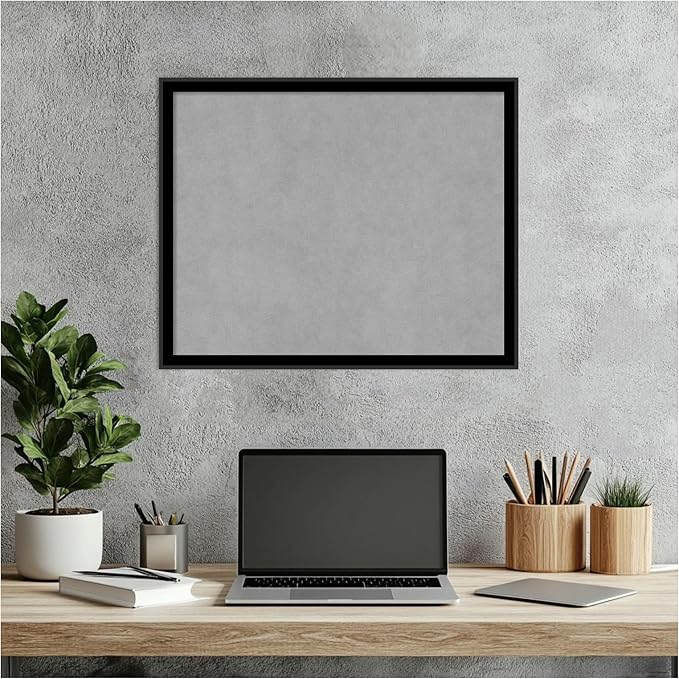Amanti Art Black Framed Magnetic Board 17x21 Small Vision Board for use with Magnets, 100% Metal Sheet to Display Items as Office Decor or for Home Organization in mudroom, Kitchen or Kids Room