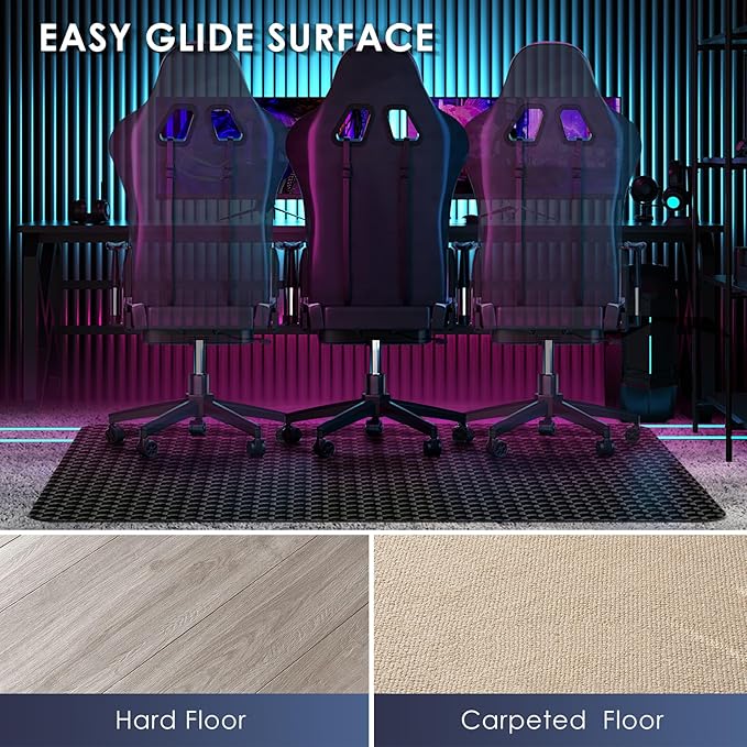 Vicwe Office Chair Mat for Carpet, 48" x 40"Anti-Slip Waterproof Floor Protector Desk Chair Mat for Rolling Chairs, Heavy Duty Chair Mat with Studs,Easy Glide Floor Mat for Home,Gaming