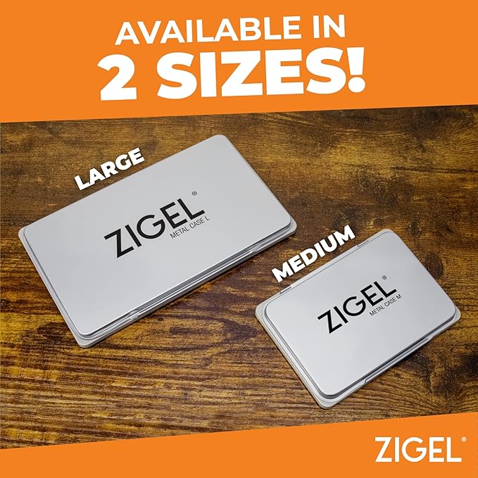 Metal Case Stamp Pad Medium Size, Green Color - Size: 3" x 4" - Choose from 15 Ink Colors