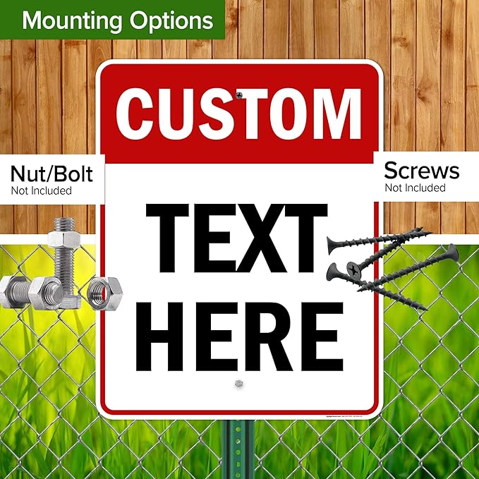 Custom Sign, Custom Sign for Business, Indoor/Outdoor use. 24x30 Inches, Rust Free .063 Aluminum, Fade Resistant, Made in USA by My Sign Center (Header)