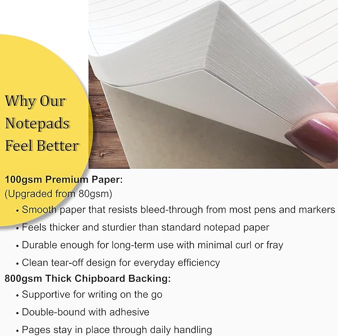 Activity Log Notepads(2 Pack, 50 Pages Each) Pad Planners to List a Task, Action or Contact. A Versatile Work Tool to Track Time & Office Productivity. 8.5 X 5.5, A5 Sheets. Made in the USA.