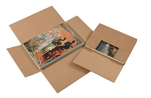 Tape Logic TLM752BFK Easy-Fold Mailers, 7 1/2" x 5 1/2" x 2", Kraft (Pack of 50)