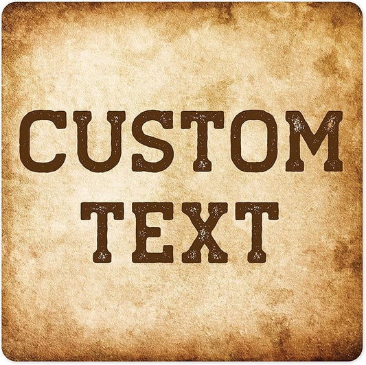 Custom Sign, Custom Street Sign, 11 Font Colors, 13 Font Styles, 4 Hole Options, 22 Sizes, 12x12 Inches, Rust Free DiBound, Fade Resistant, Made in USA by My Sign Center (Vintage)