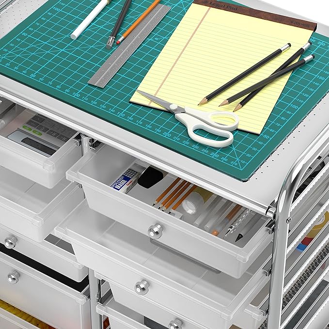 Simple Houseware Utility Cart with 12 Drawers Rolling Storage Art Craft Organizer on Wheels