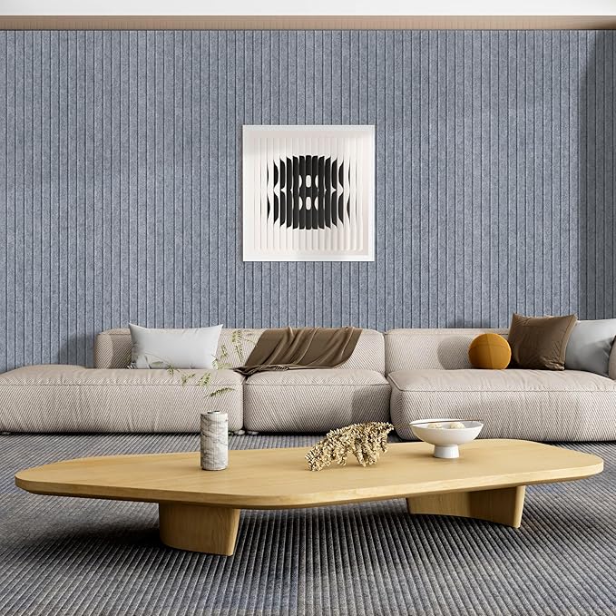 10 Pack Large Acoustic Panels,48 x 24 x 0.4 Inch Sound Proof Foam Panels for Walls，Premium Noise Dampening Panels,Sound Panels for Media Room, Office and Studio,African Gray