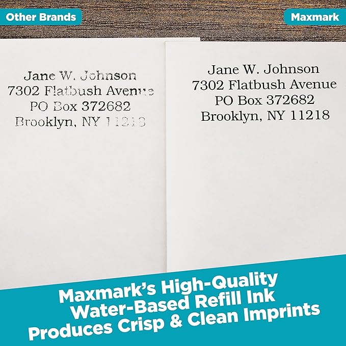 MaxMark Premium Refill Ink with Control Tip Bottle for Self-Inking Stamps, Pink Color - 1 oz.