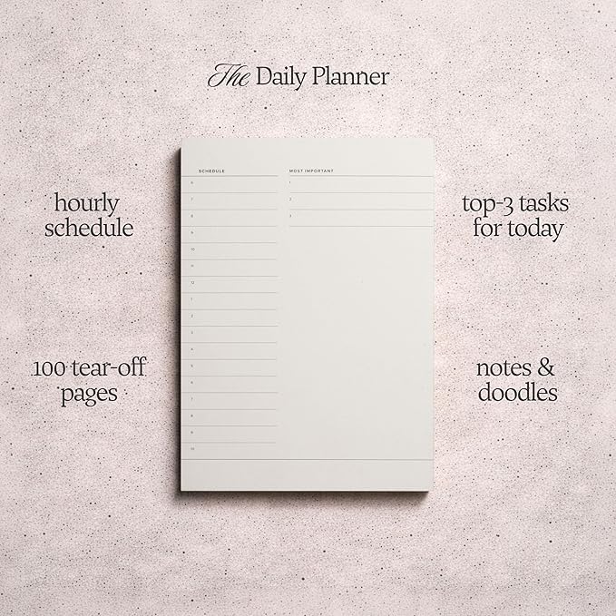 Daily To-Do List Notepad – Desk Pad for Work and Study, Lime, 8.25x5.85 Inches